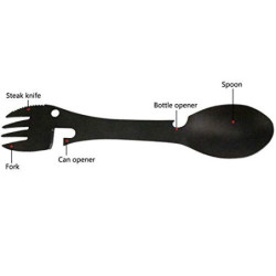 EcoSlurps Sporks mit Etui und Trageclip | Titan Camping Besteck fit für Papa| göffel | Löffel | Umweltfreundlicher Baum mit V