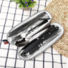 Campingbesteck 9 Stücke Outdoor Camping Besteckset Edelstahl Reisebesteck 1 person boxpackt Tragbar