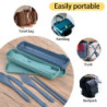 Besteck Set, 2 Pcs Camping Besteck mit Koffer, Kunststoff Reisebesteck Löffel Messer Gabel Essstäbchen Etui, Campingbesteck T