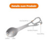 2 Stück Campingbesteck aus Edelstahl, 4-in-1, Multifunktionaler Löffel, Gabel, Flasche und Dosenöffner, Camping-Besteckset mi