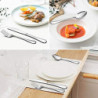 TEAMFAR Campingbesteck, 9-teilig Outdoor Reisebesteck Wanderbesteck aus Edelstahl, Picknick Besteck Set mit Messer Gabel Löff