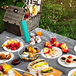 TEAMFAR Campingbesteck, 9-teilig Outdoor Reisebesteck Wanderbesteck aus Edelstahl, Picknick Besteck Set mit Messer Gabel Löff