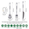 iBasingo Titan Geschirr Set Camping Gabel Löffel Messer Indoor Outdoor Ultraleichtes Besteck Proable Travel Picknick Wandern 