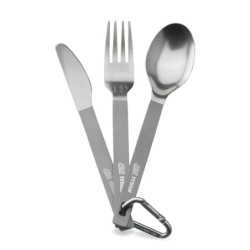 Esbit Titan Besteck Set - hochwertiges Camping Besteck mit Gabel, Messer und Löffel - ultraleichtes Besteckset mit Nylontasch