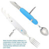 cersaty®2 Stk Campingbesteck,Abnehmbar 6 in 1 Essbesteck outdoor,für Reisen Camping Picknick Messer, Gabel, Löffel, Korkenzie
