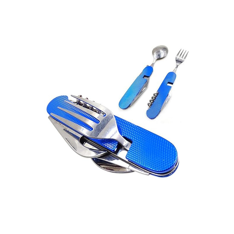Movoja 6in1 Campingbesteck | Edelstahl | Teilbar | Feldbesteck | Outdoor Camping Flaschenöffnet Festival Blau Movoja 6in1 Campingbesteck | Edelstahl | Teilbar | Feldbesteck | Outdoor Camping Flaschenöffnet Festival Blau