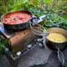 Bestargot Camping Topf Kochgeschirr Set aus Edelstahl 304, 4-teiliges Camping Topfset  900ml + 600ml , Camping Kochtopf Outdo