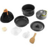Qtiwe 10 Stück Kochgeschirr Kit Picknick Töpfe Kochgeschirr Camping Set für Camping Outdoor Wandern Picknick BBQ, Faltbare Ca