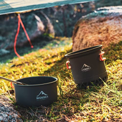widesea Camping Kochgeschirr Set Camping Kochset Geschirr Set Outdoor Kochtopf Picknick Töpfen