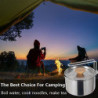 TOOSOAR Camping Topf, Edelstahl Camping Kochtopf, Campingkocher Set mit Deckel und faltbarem Griff, 1000ml Großes Fassungsver