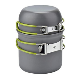 Cozywind Camping Kochgeschirr Set Camping Kochset Geschirr Set Outdoor Kochtopf Picknick Töpfen Leicht Aluminium Faltbare 1-2