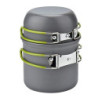 Cozywind Camping Kochgeschirr Set Camping Kochset Geschirr Set Outdoor Kochtopf Picknick Töpfen Leicht Aluminium Faltbare 1-2