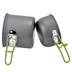 Cozywind Camping Kochgeschirr Set Camping Kochset Geschirr Set Outdoor Kochtopf Picknick Töpfen Leicht Aluminium Faltbare 1-2