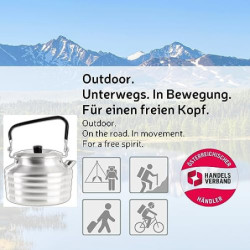 Black Crevice Camping-Kochset I Camping-Kochgeschirr aus Aluminium I Outdoor-Kochgeschirr-Set I 3 Camping-Töpfe & 1 beschicht