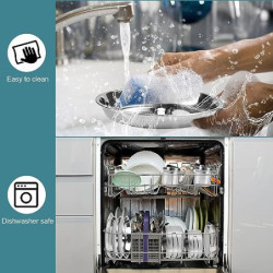 Kleemeiero Edelstahl Kochgeschirr Camping Topf Pfanne Set 8-teiligtes Camping Kochtopf Set Edelstahl Faltbar und Stapelbar Ou