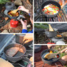 BILIPLE Camping Kochgeschirr Set Outdoor Geschirr Set Faltbare Kochtopf Set Stieltopf Pfanne Teekanne für Outdoor Picknick Ca