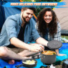 BILIPLE Camping Kochgeschirr Set Outdoor Geschirr Set Faltbare Kochtopf Set Stieltopf Pfanne Teekanne für Outdoor Picknick Ca