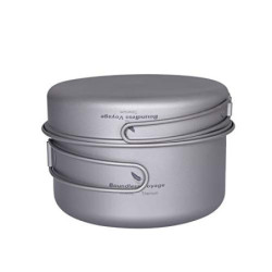 Boundless Voyage Outdoor Titantopf mit Deckel Folding Bail Griff Camping Picknick Ultraleicht ragbare Wasserflasche Tasse Bec