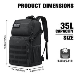 G4Free 35L Militärische Taktische Rucksack Große Armee Assault Pack Molle-Rucksack Rucksäcke Daypack für Outdoor-Aktivitäten 