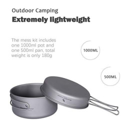 Boundless Voyage Outdoor Titantopf mit Deckel Folding Bail Griff Camping Picknick Ultraleicht ragbare Wasserflasche Tasse Bec