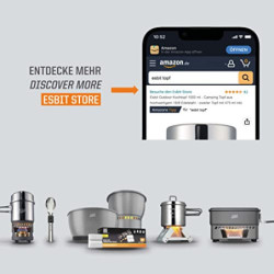 Esbit Outdoor Kochtopf 625 ml - Camping Topf aus hochwertigem Edelstahl - inkl. Deckel mit praktischer Aufhängung