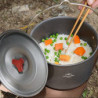 Naturehike Camping Suppentopf Kochgeschirr mit Deckel Groß Outdoor Tragbares Hängetopf Kochset für 1-6 Personen
