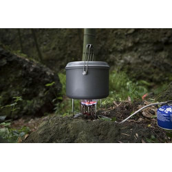 Bulin Kochgeschirr Set 25 Teilig Camping Geschirr Outdoor Camping-Kochset Aluminium Ultraleicht Faltbare Topf/Pfanne/Kessel f