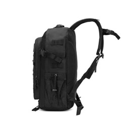 FALKENSTEJN Rucksack für Freizeit Outdooraktivitäten Schule Arbeit Multifunktionsrucksack  schwarz, 35L/40L 