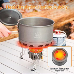 Bulin Camping Topf 2-3 Personen Wasserkessel Camping Outdoor Kochen Ausrüstung Leicht Faltbar Langlebig Alu Pfanne Wasserkoch