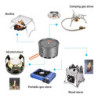 Bulin Camping Topf 2-3 Personen Wasserkessel Camping Outdoor Kochen Ausrüstung Leicht Faltbar Langlebig Alu Pfanne Wasserkoch