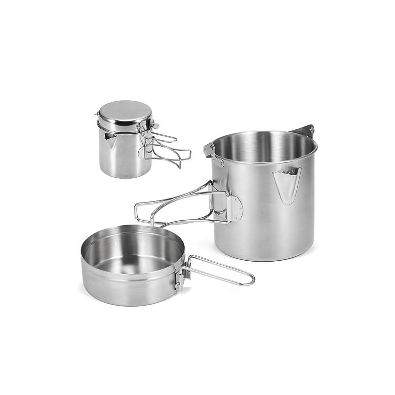 BILIPLE Camping Topf 1L Edelstahl Tasse Topf Faltbare Camping Kochtopf mit Deckel und klappbarem Griff Outdoor Geschir Kochge BILIPLE Camping Topf 1L Edelstahl Tasse Topf Faltbare Camping Kochtopf mit Deckel und klappbarem Griff Outdoor Geschir Kochge