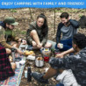 BILIPLE Camping Topf 1L Edelstahl Tasse Topf Faltbare Camping Kochtopf mit Deckel und klappbarem Griff Outdoor Geschir Kochge