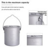 iBasingo 750ml Camping Titan Topf Tasse mit Deckel & Klappgriff Outdoor Kochgeschirr Ultraleicht Kaffee Wasser Becher Picknic