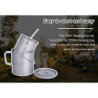 iBasingo 750ml Camping Titan Topf Tasse mit Deckel & Klappgriff Outdoor Kochgeschirr Ultraleicht Kaffee Wasser Becher Picknic
