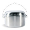 Tatonka Camping-Kochset Kettle 4,0 L - Topf und Pfanne aus Edelstahl - 4 Liter Volumen - Mit Henkel zum Aufhängen - Ø 23,5 x 