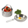 Tatonka Camping-Kochset Kettle 4,0 L - Topf und Pfanne aus Edelstahl - 4 Liter Volumen - Mit Henkel zum Aufhängen - Ø 23,5 x 