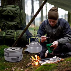 Diealles Camping Kochgeschirr Set, Camping Kochgeschirr Topf für Outdoor Camping, Wandern, Backpacking Kochen