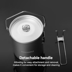 Fire-Maple 0,9L Campingtopf Leichtes Campinggeschirr mit Abnehmbarem Selbstverriegelndem Griff Tragbarer Wasserkocher für Bac