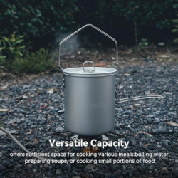 Fire-Maple 0,9L Campingtopf Leichtes Campinggeschirr mit Abnehmbarem Selbstverriegelndem Griff Tragbarer Wasserkocher für Bac