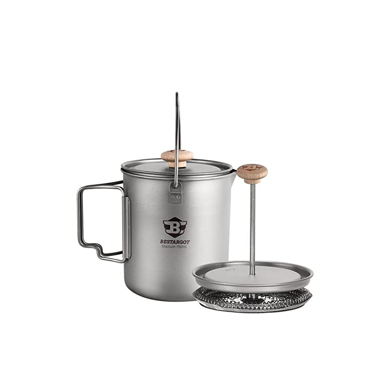 Bestargot Camping Titan Topf Becher Tasse Outdoor, 750ml max French Press Titan Campinggeschirr, Outdoor kaffeekocher Camping Bestargot Camping Titan Topf Becher Tasse Outdoor, 750ml max French Press Titan Campinggeschirr, Outdoor kaffeekocher Camping