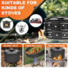 EMAGEREN Camping Geschirr Set 9 Teilige Camping Kochgeschirr Set 2-3 Personen Outdoor Camping Geschirr Set Kochtopf Set mit C