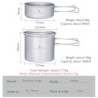 iBasingo Titan Töpf Pfanne Set Camping Kochgeschirr Leichte Outdoor Schüssel Set Koch Mess Kit mit Klappgriff Küchen Utensili