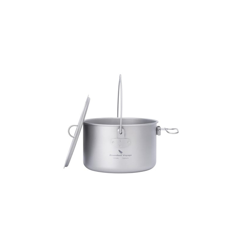 iBasingo 1,3L Titan Hängender Topf Camping Schüssel Leichte Outdoor Kochgeschirr Koch Mess Kit mit Klappgriff Küchen Utensili iBasingo 1,3L Titan Hängender Topf Camping Schüssel Leichte Outdoor Kochgeschirr Koch Mess Kit mit Klappgriff Küchen Utensili