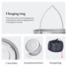 iBasingo 1,3L Titan Hängender Topf Camping Schüssel Leichte Outdoor Kochgeschirr Koch Mess Kit mit Klappgriff Küchen Utensili