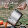iBasingo 1,3L Titan Hängender Topf Camping Schüssel Leichte Outdoor Kochgeschirr Koch Mess Kit mit Klappgriff Küchen Utensili