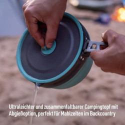 SEA TO SUMMIT - Frontier Pouring Pot 2,2L - Ultraleichter, zusammenfaltbarer Campingtopf - 1 bis 3 Personen - Antihaft-Topf +
