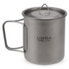 Lixada Titanium Topf Camping Tragbar Titan Wasser Tragbar Becher Tasse Klappgriff 300 ml,350 ml,420ml,550 ml,650 ml,750ml 
