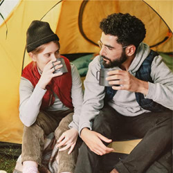 Lixada Titanium Topf Camping Tragbar Titan Wasser Tragbar Becher Tasse Klappgriff 300 ml,350 ml,420ml,550 ml,650 ml,750ml 