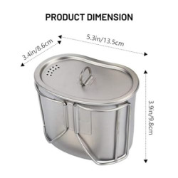 IHONYI Feldflaschenbecher Tragbar Camping Wasserflasche Rostfreier Stahl Draussen Feldflasche Wasserflasche Kantine Militär Ü