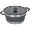 BERGER praktisch Falt-Topf 3,5 Liter │ Campingtopf komplett faltbarer Topf Edelstahlboden Silikon inkl. Deckel │ Kochtopf Out